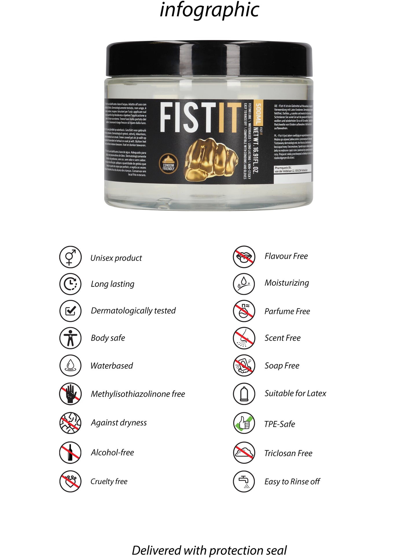 Fist It - Water Based Lubricant - 500 ml