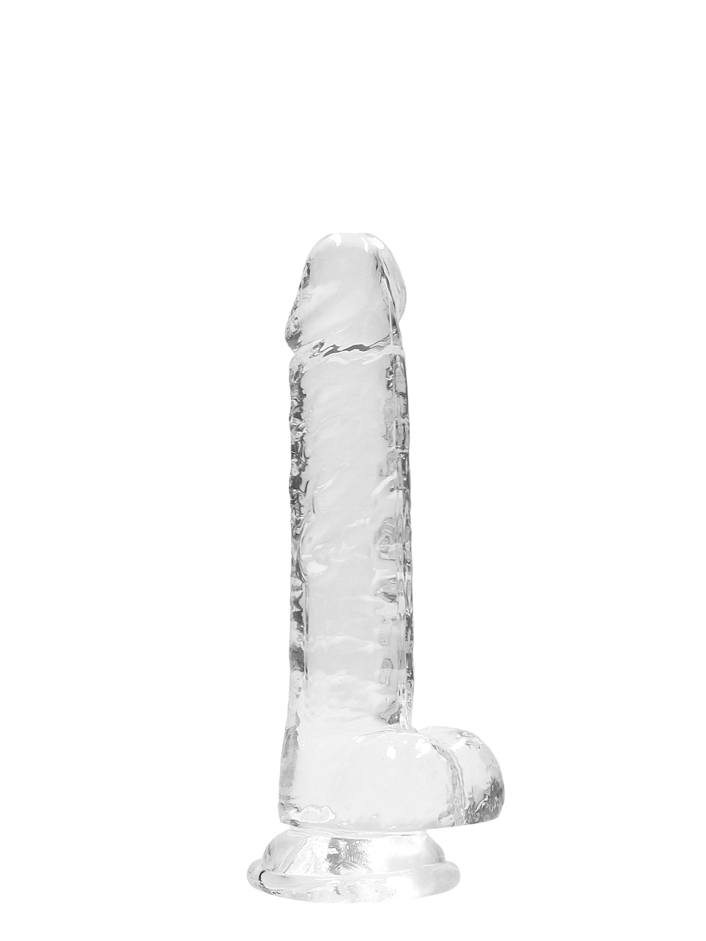 RealRock - Crystal Clear Realistic Dildo with Balls and Suction Cup 9" / 22 cm