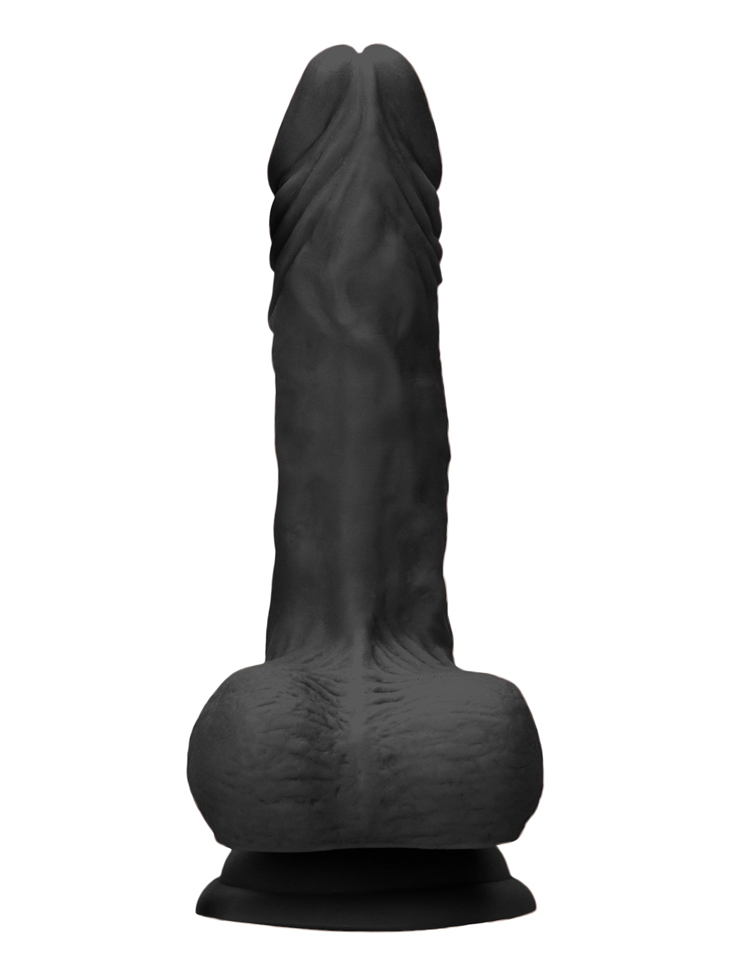 RealRock - Realistischer Penis mit Hoden und Saugnapf Schwarz 8" / 20 cm