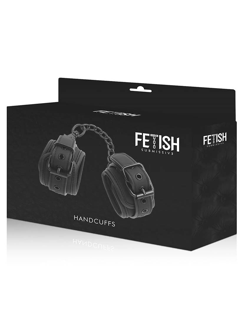 Fetish Submissive - PU Leather Hand Cuffs