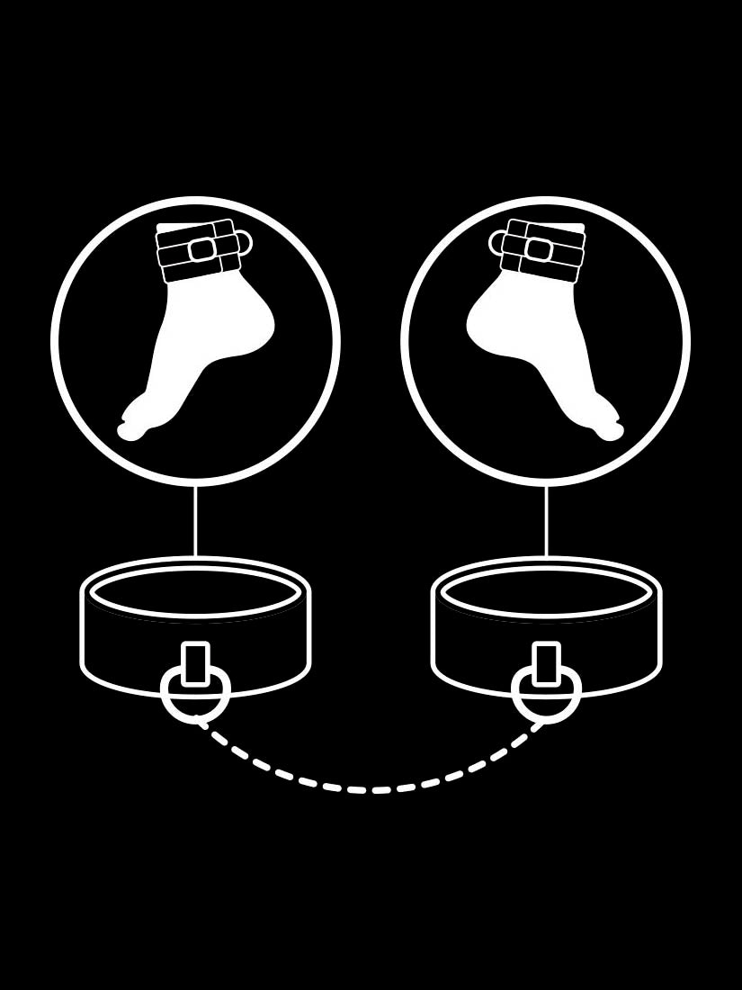 Fetish Submissive PU Leather Ankle Cuffs