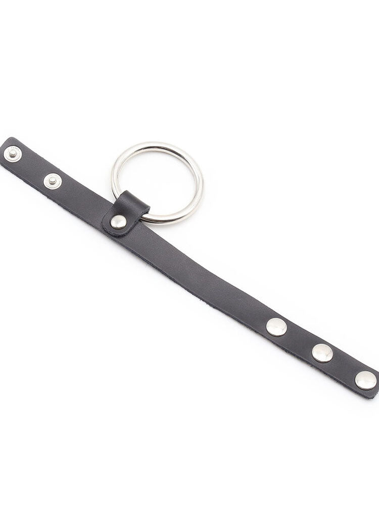 Ohmama Metal Cock Ring with Ball Divider