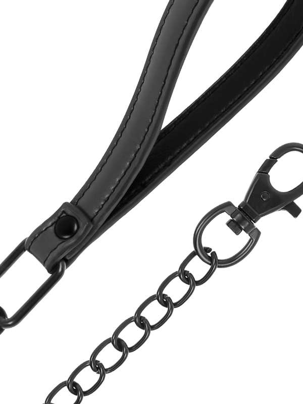 Fetish Submissive PU Leather Collar and Leash Set