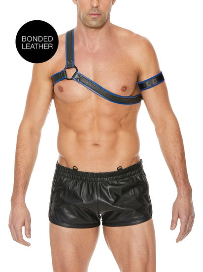 PU Leather Gladiator Harness - One Size - Blue
