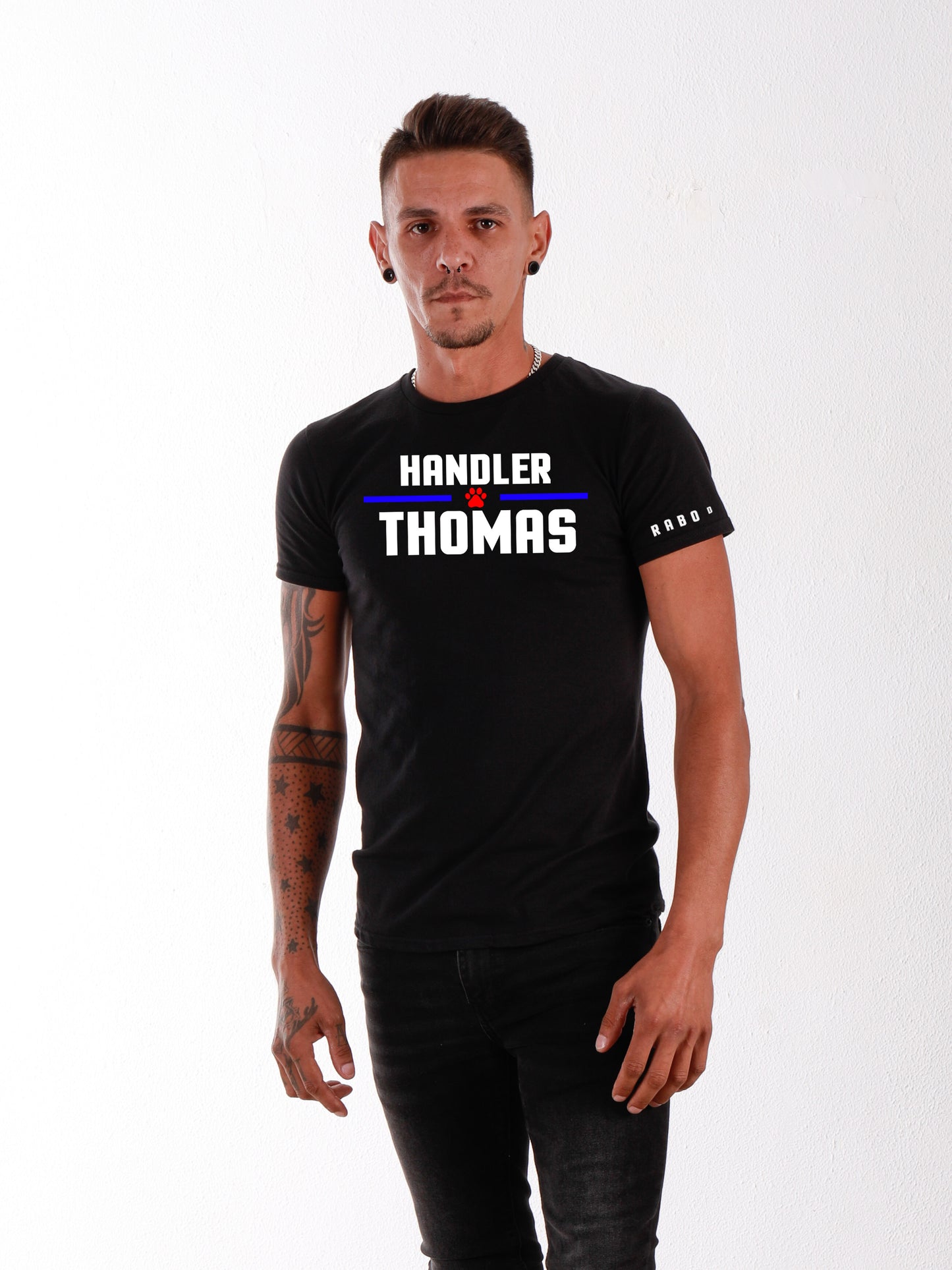 Rabo De Toro - HANDLER with CUSTOM name Black T-Shirt