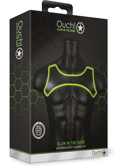 Ouch Glow in the Dark - Neoprene Body Harness