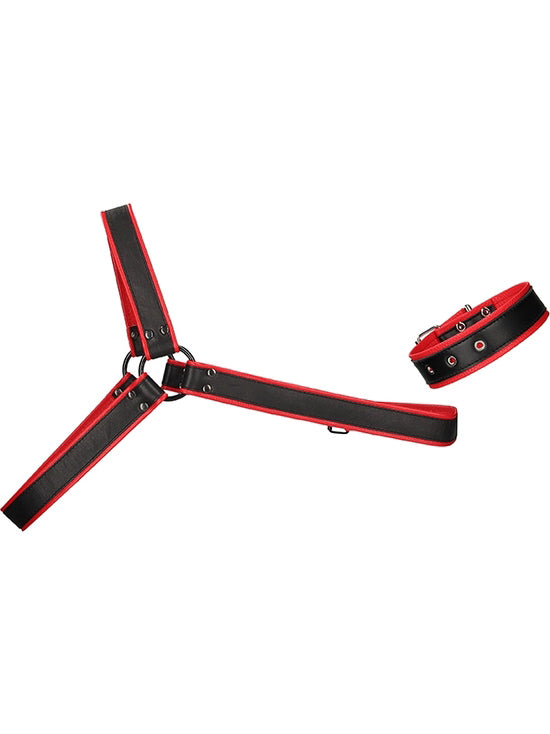 PU Lether Gladiator Harness - One Size - Red