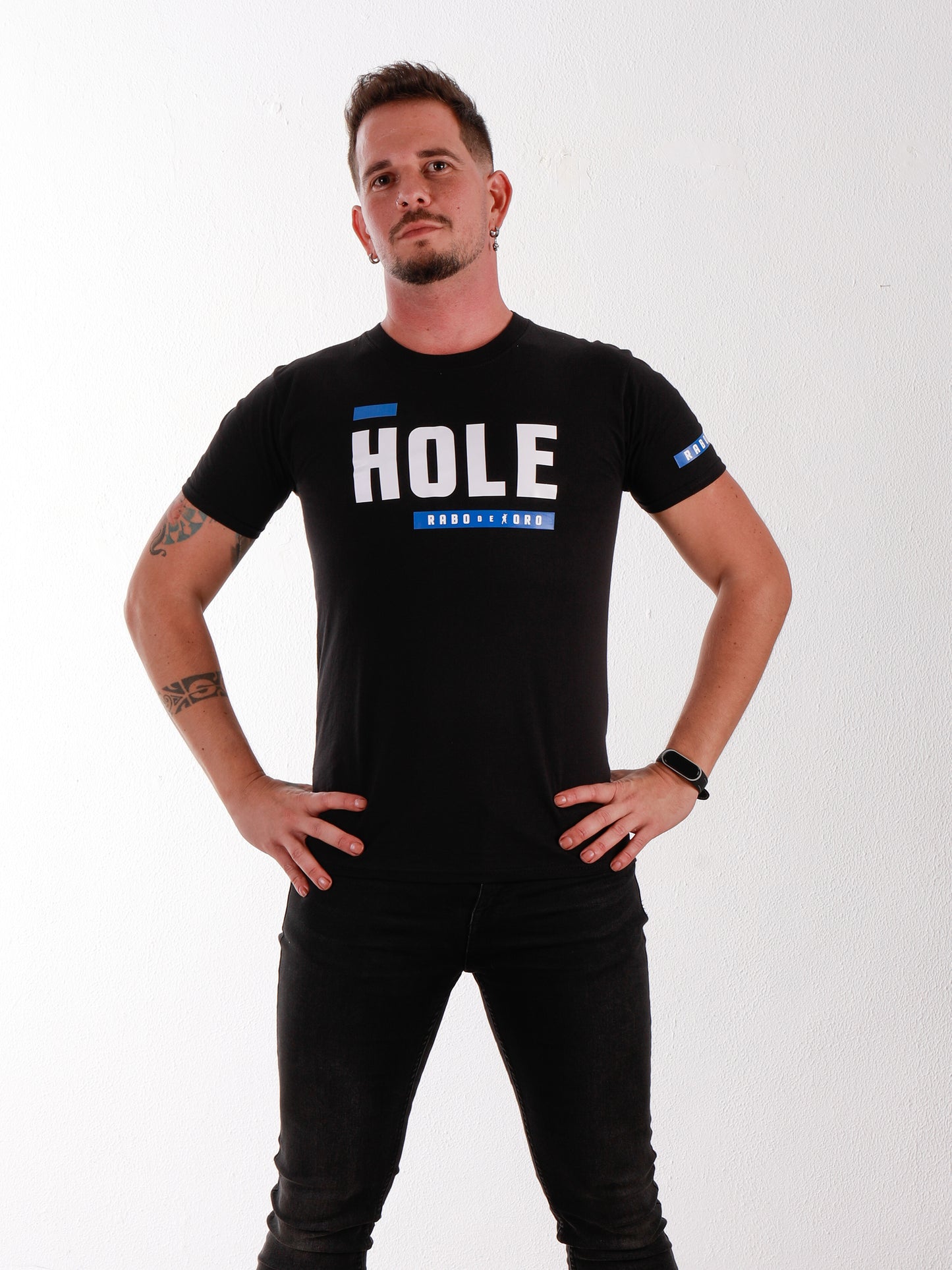 HOLE Black T-Shirt with BDSM Hanky Code details
