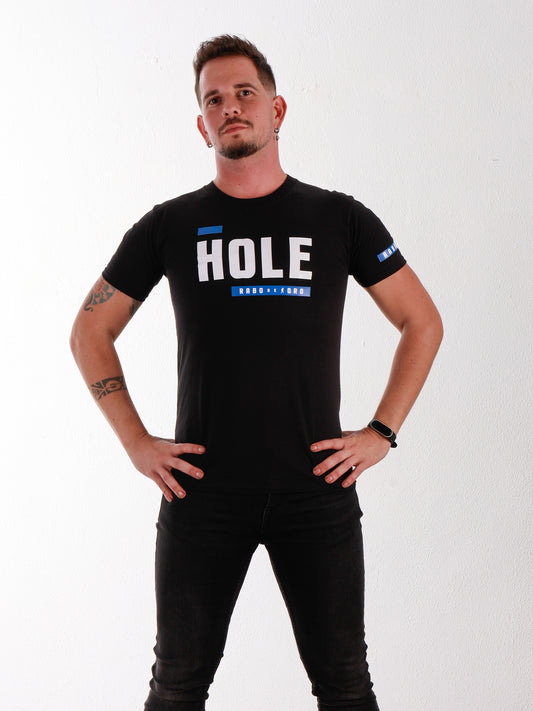 HOLE Black T-Shirt with BDSM Hanky Code details
