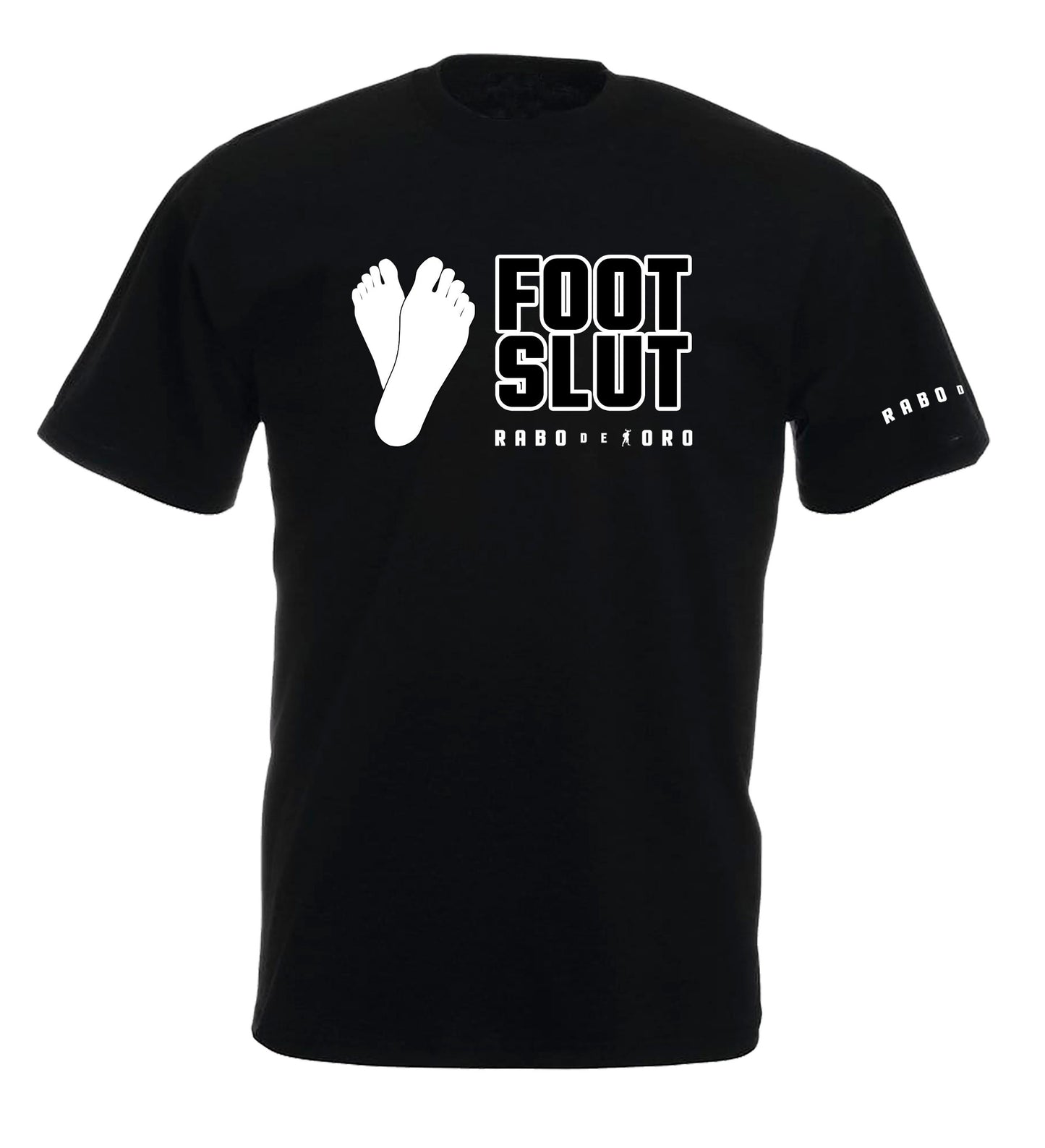 FOOT SLUT Black T-Shirt with Feet design