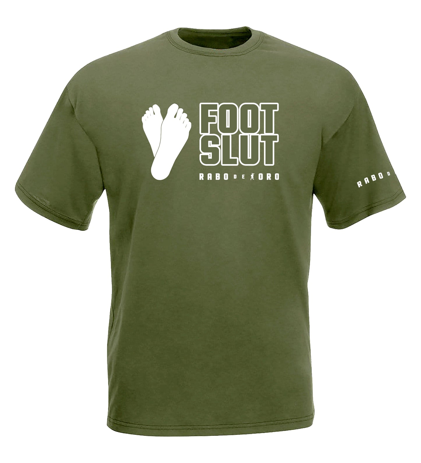 FOOT SLUT Black T-Shirt with Feet design