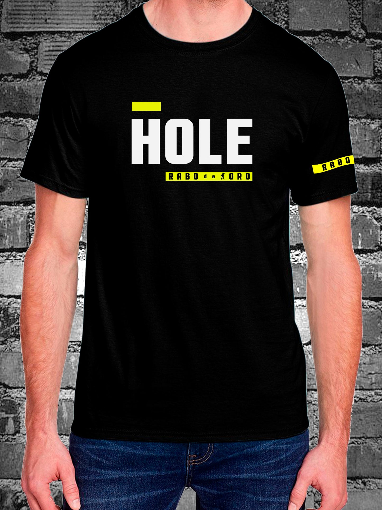 HOLE Black T-Shirt with BDSM Hanky Code details