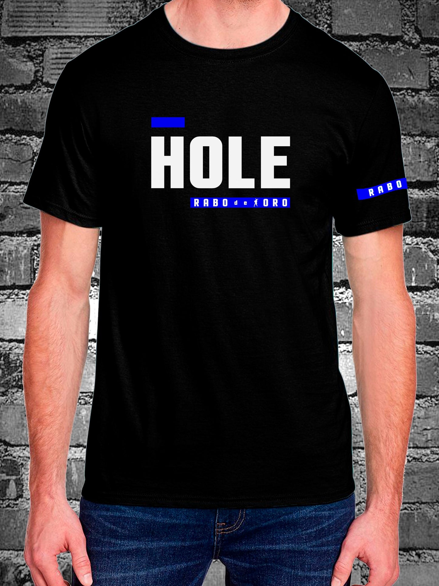 HOLE Black T-Shirt with BDSM Hanky Code details