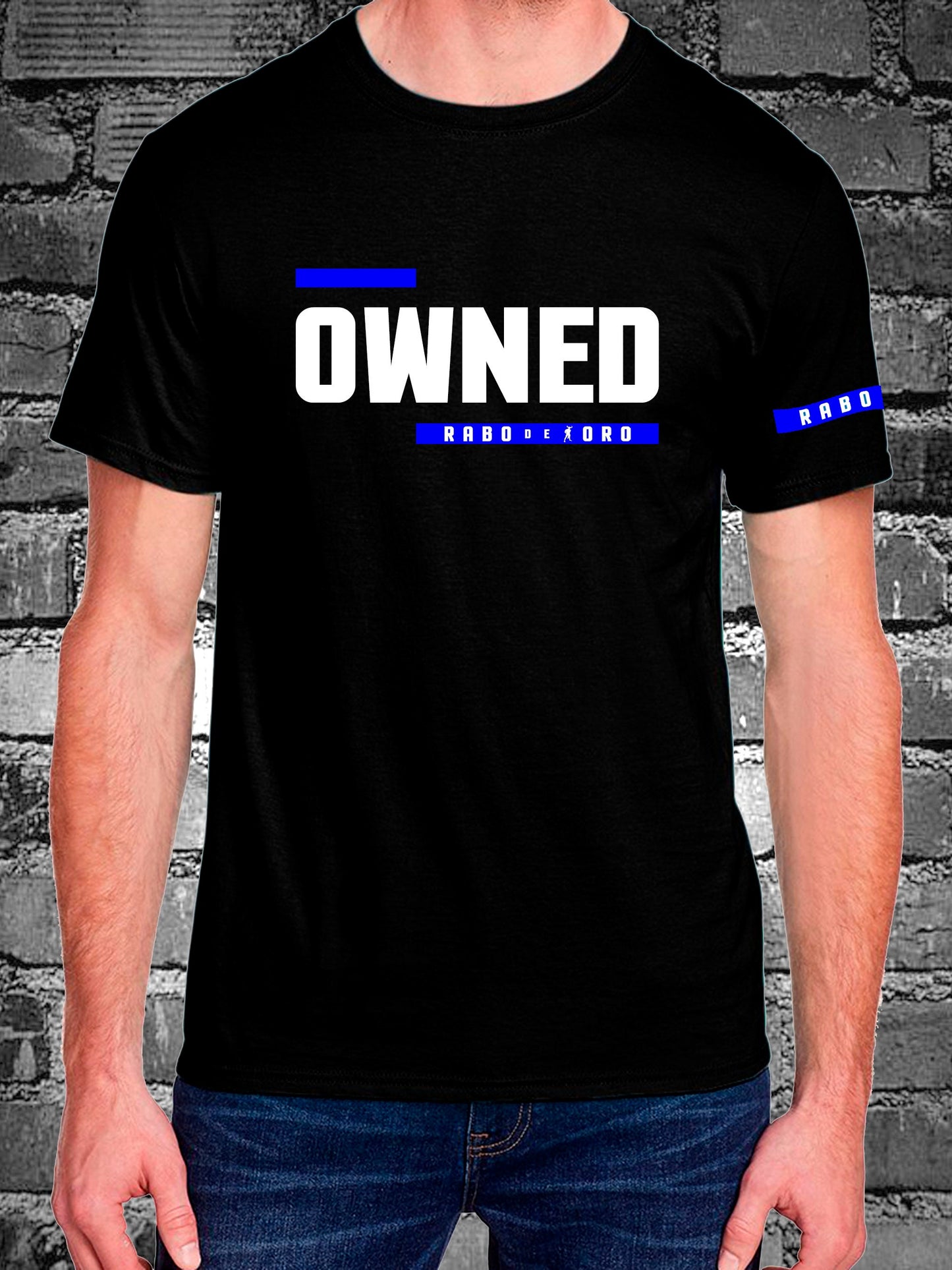 OWNED Black T-Shirt with BDSM Hanky Code details