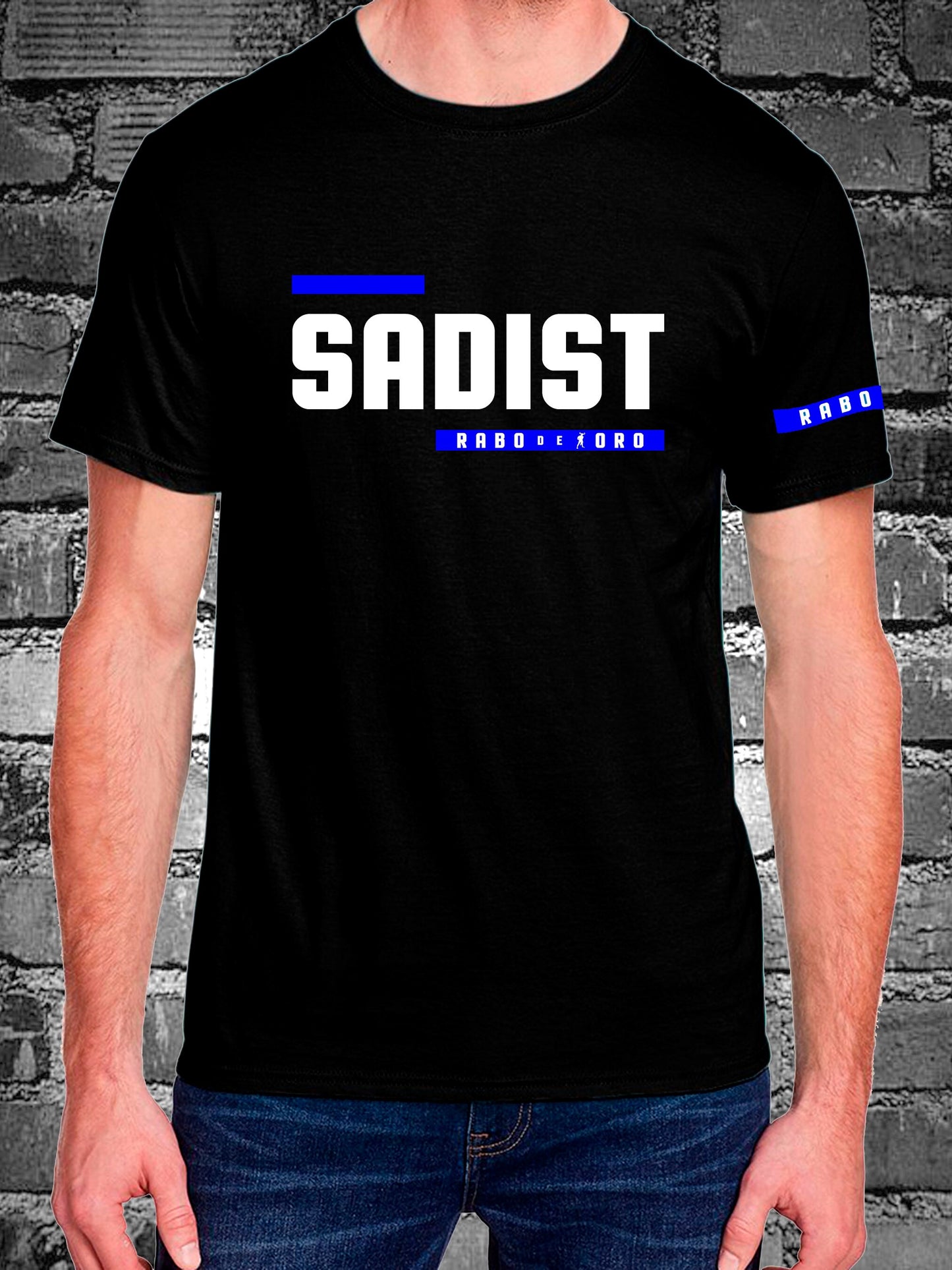 SADIST Black T-Shirt with BDSM Hanky Code details