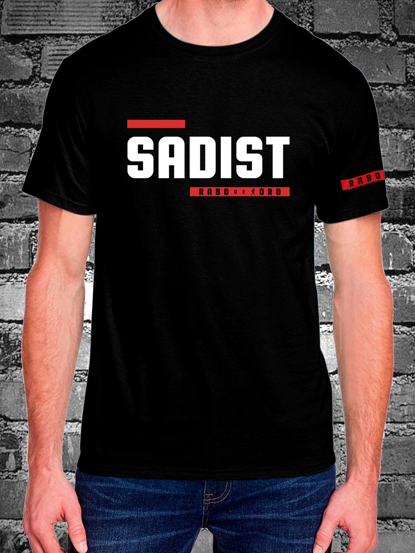 SADIST Black T-Shirt with BDSM Hanky Code details
