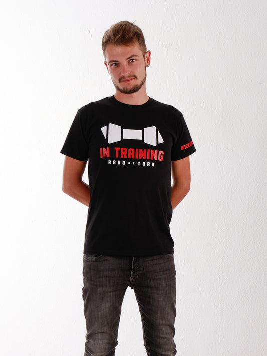 IN TRAINING Schwarzes T-Shirt mit Pup Play BONE-Detail