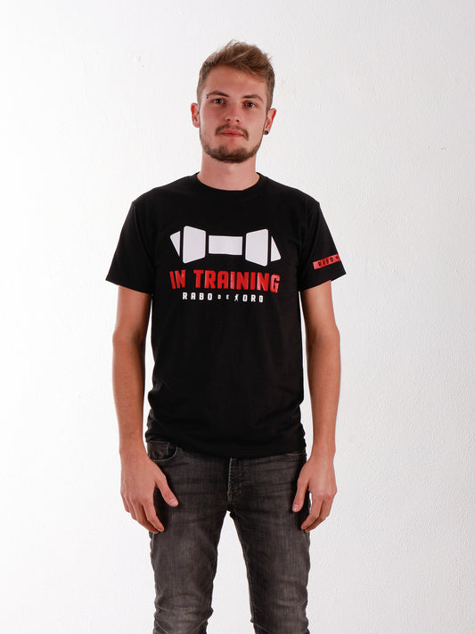 IN TRAINING Schwarzes T-Shirt mit Pup Play BONE-Detail