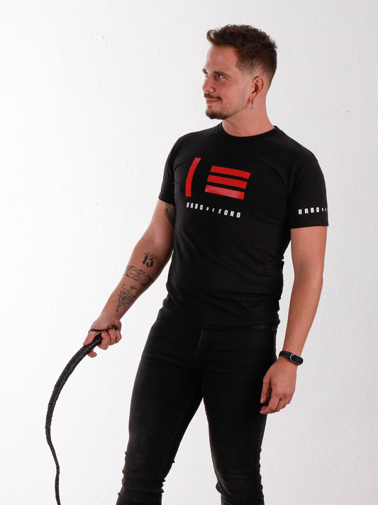 MASTER SLAVE Flag Black T-Shirt with Red details