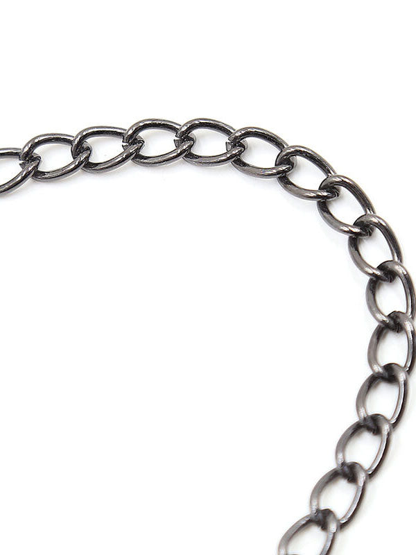 Ohmama Metal Nipple Clamps and Chain - Black