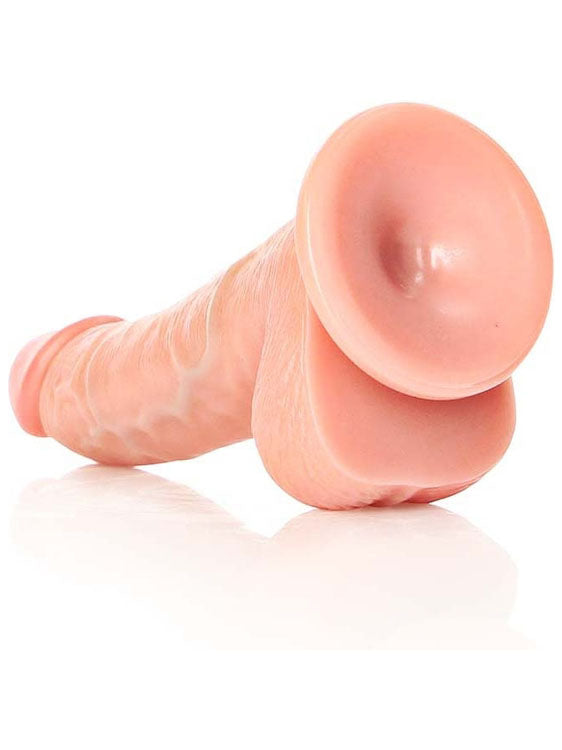 RealRock - Curved Realistic Dildo with Balls and Suction Cup Flesh 6" / 15,5 cm