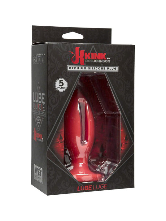 Kink Lube Luge Premium Silicone Plug 5 Red