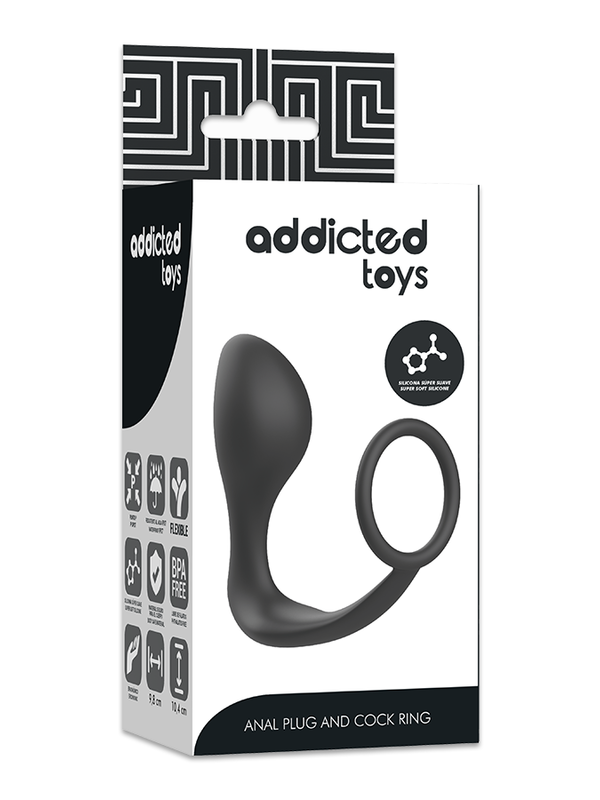 Addicted Toys - Silicone Anal Plug with Cock Ring