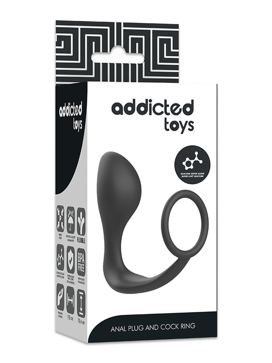 Addicted Toys - Silicone Anal Plug with Cock Ring