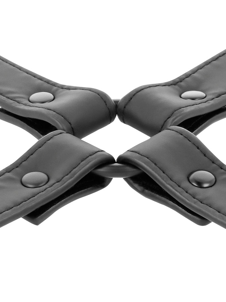 Fetish Submissive - PU Leather Hog-Tie