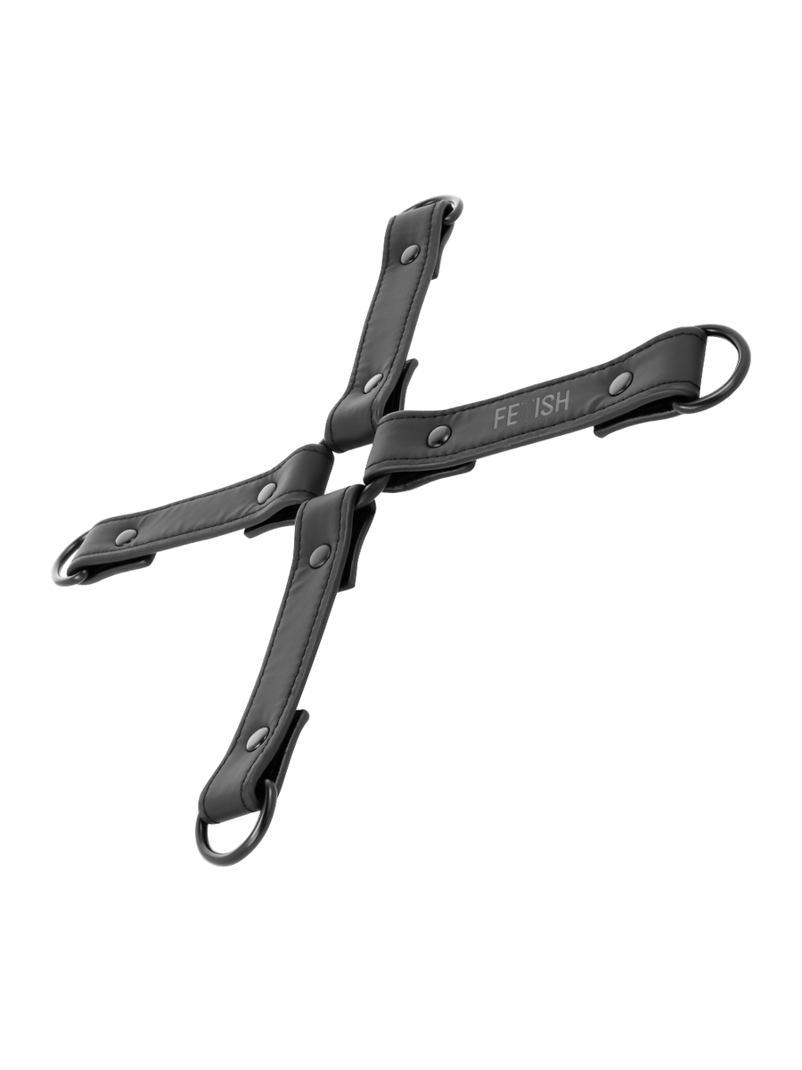 Fetish Submissive - PU Leather Hog-Tie