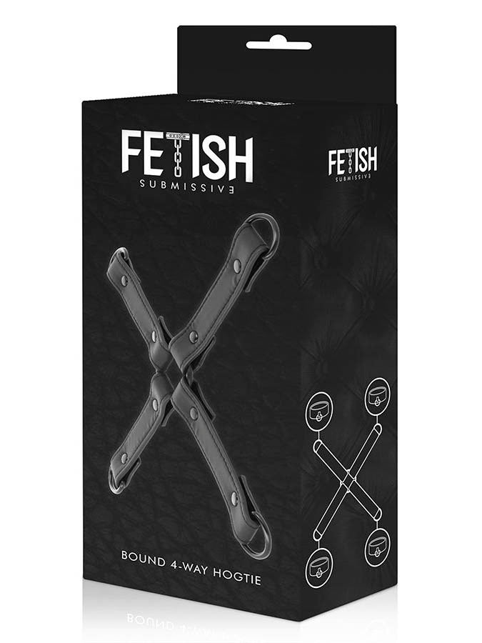 Fetish Submissive - PU Leather Hog-Tie