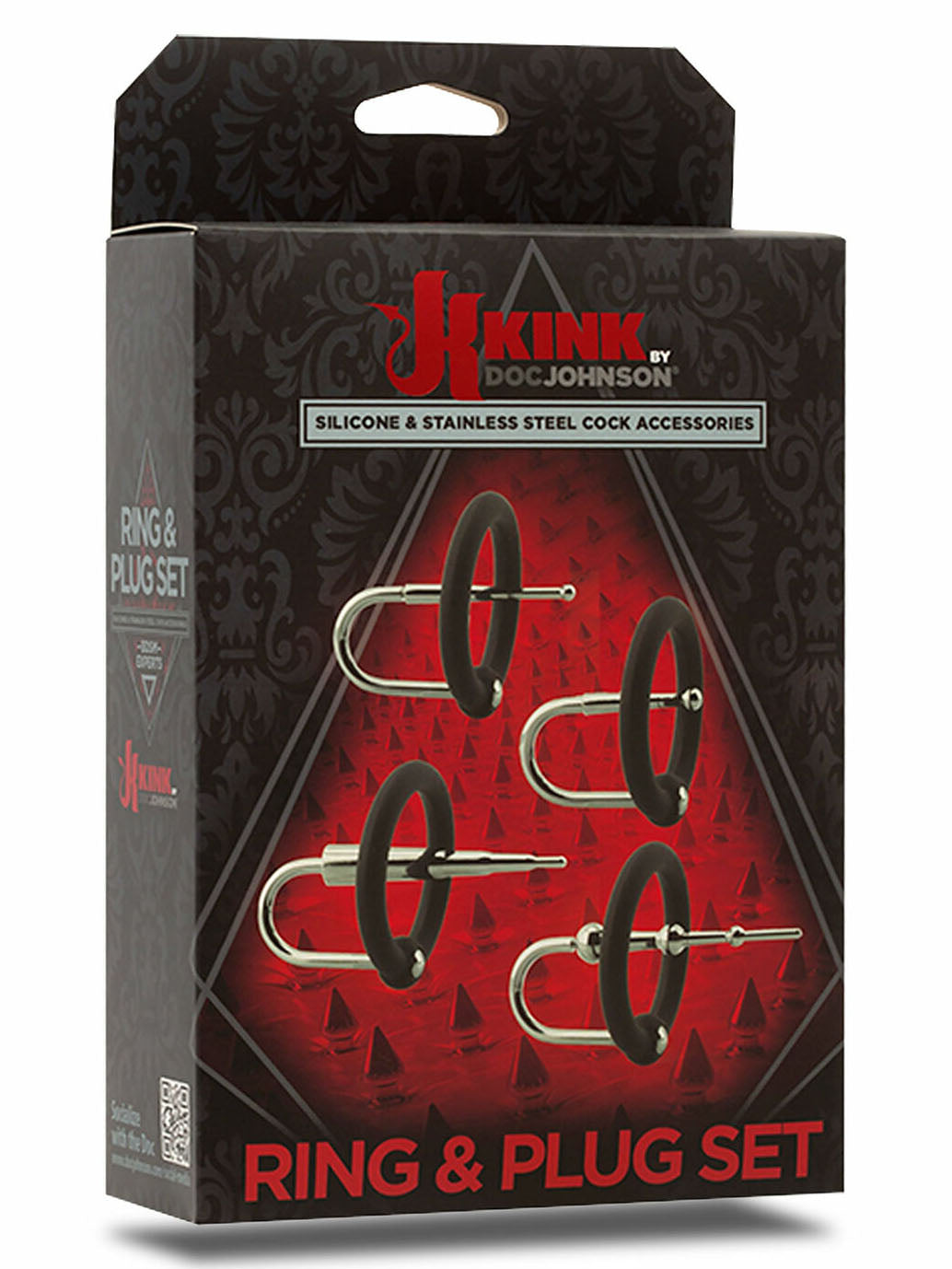 Kink Ring & Plug Set - Silicone & Stainless Steel Cock Accessory