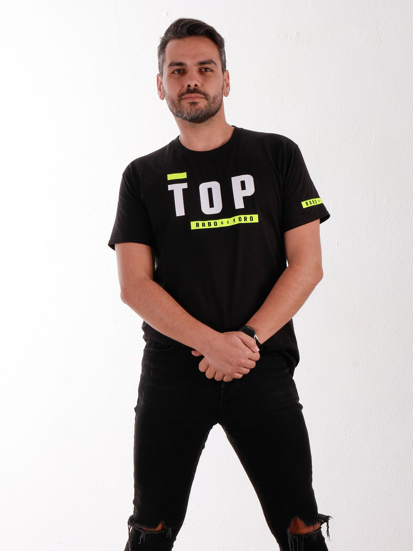 TOP - Black T-Shirt with BDSM Hanky Code details