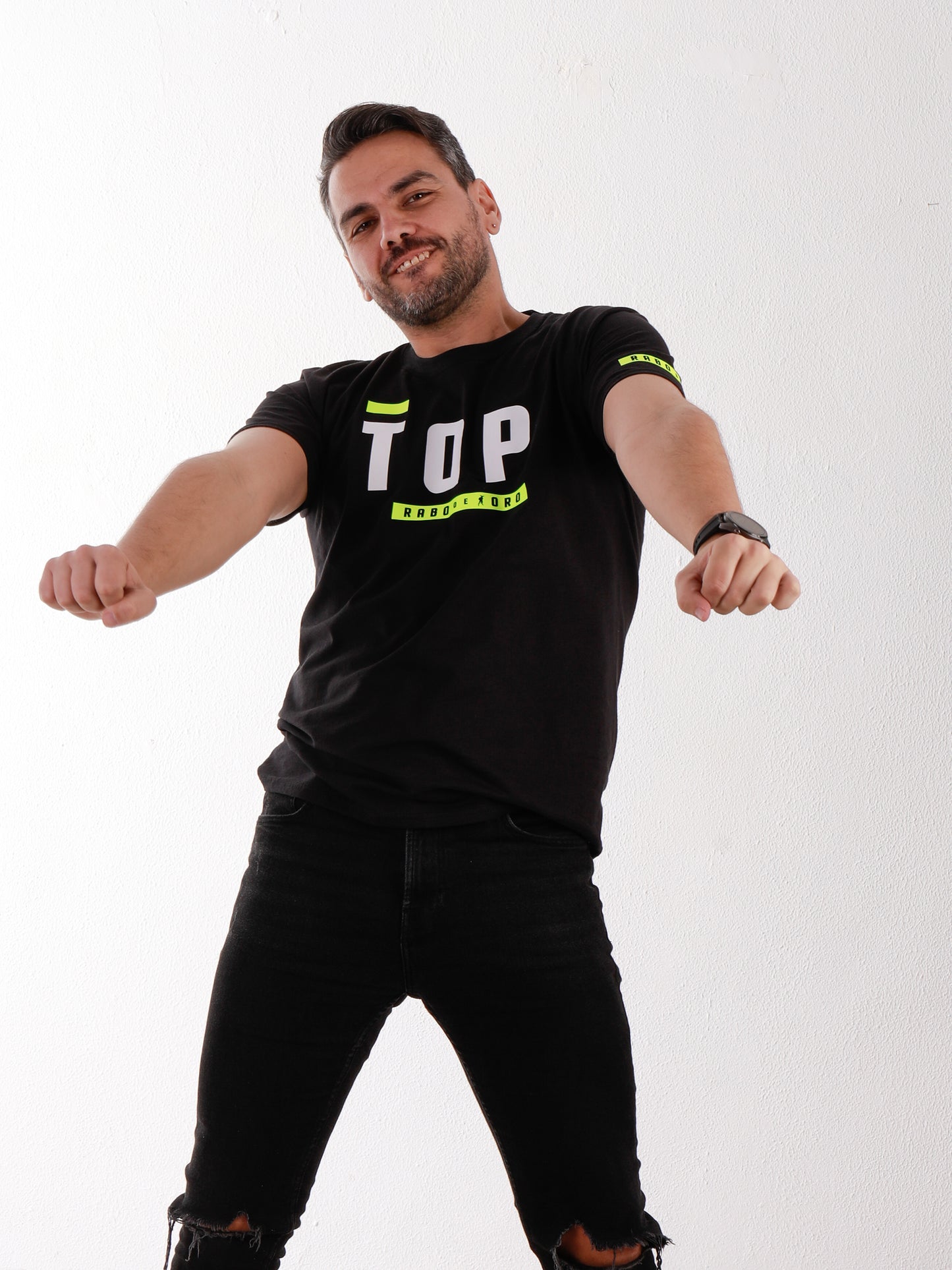 TOP - Black T-Shirt with BDSM Hanky Code details
