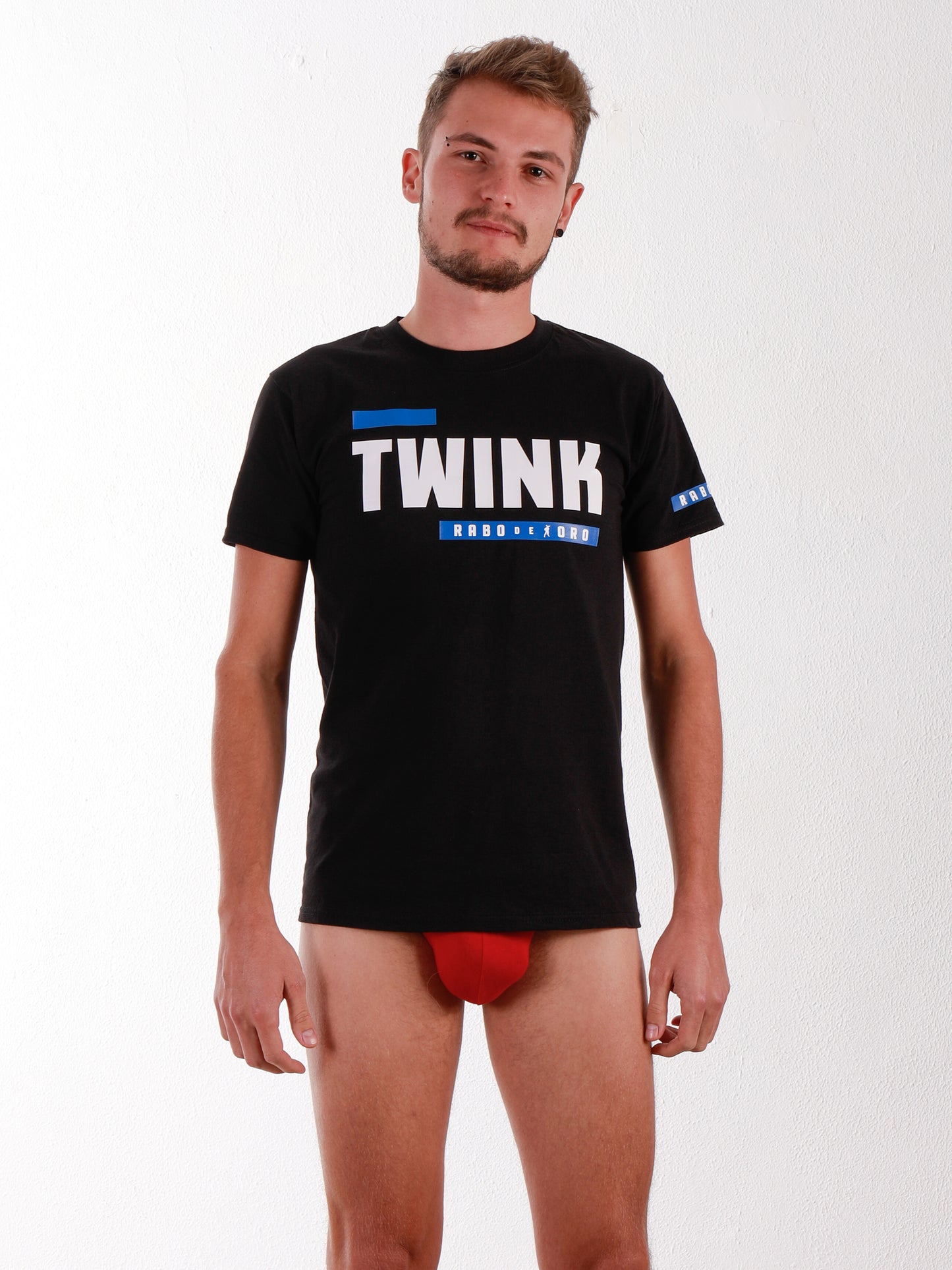TWINK Black T-Shirt with BDSM Hanky Code details