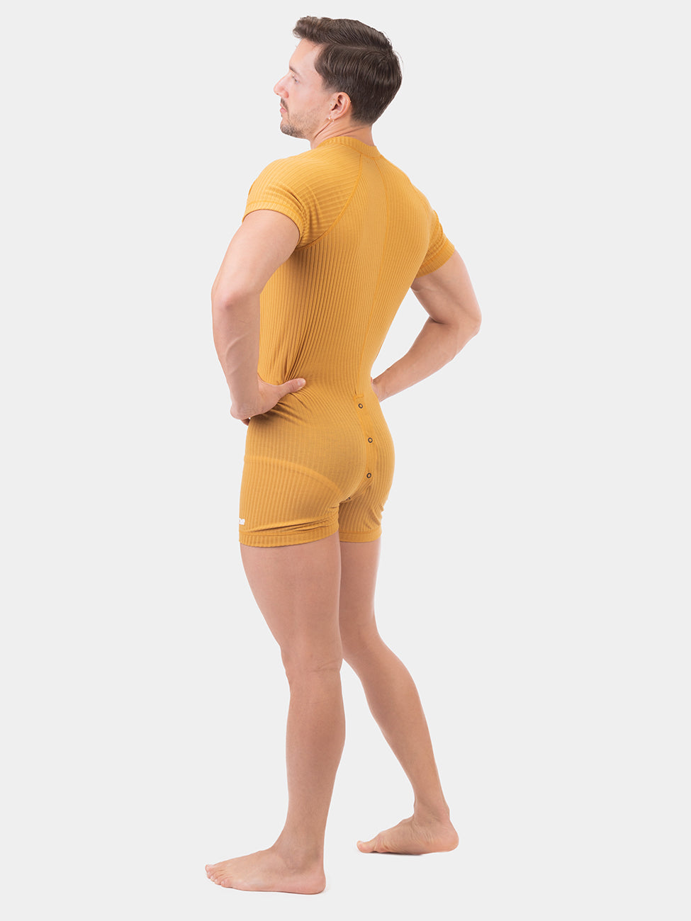 Barcode Rib Union Suit Volhelm Mustard