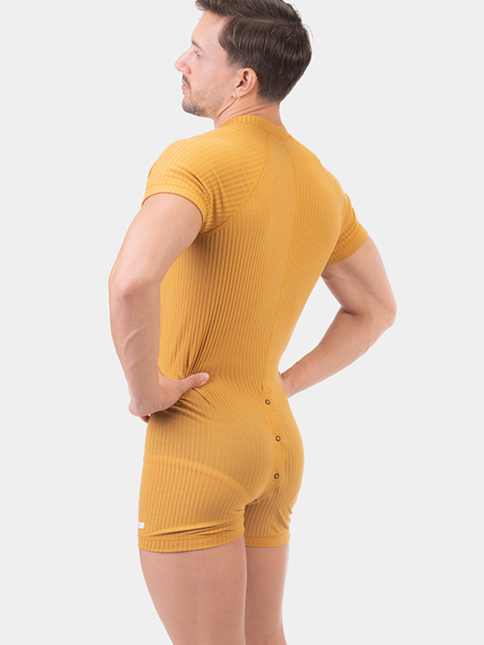Barcode Rib Union Suit Volhelm Mustard