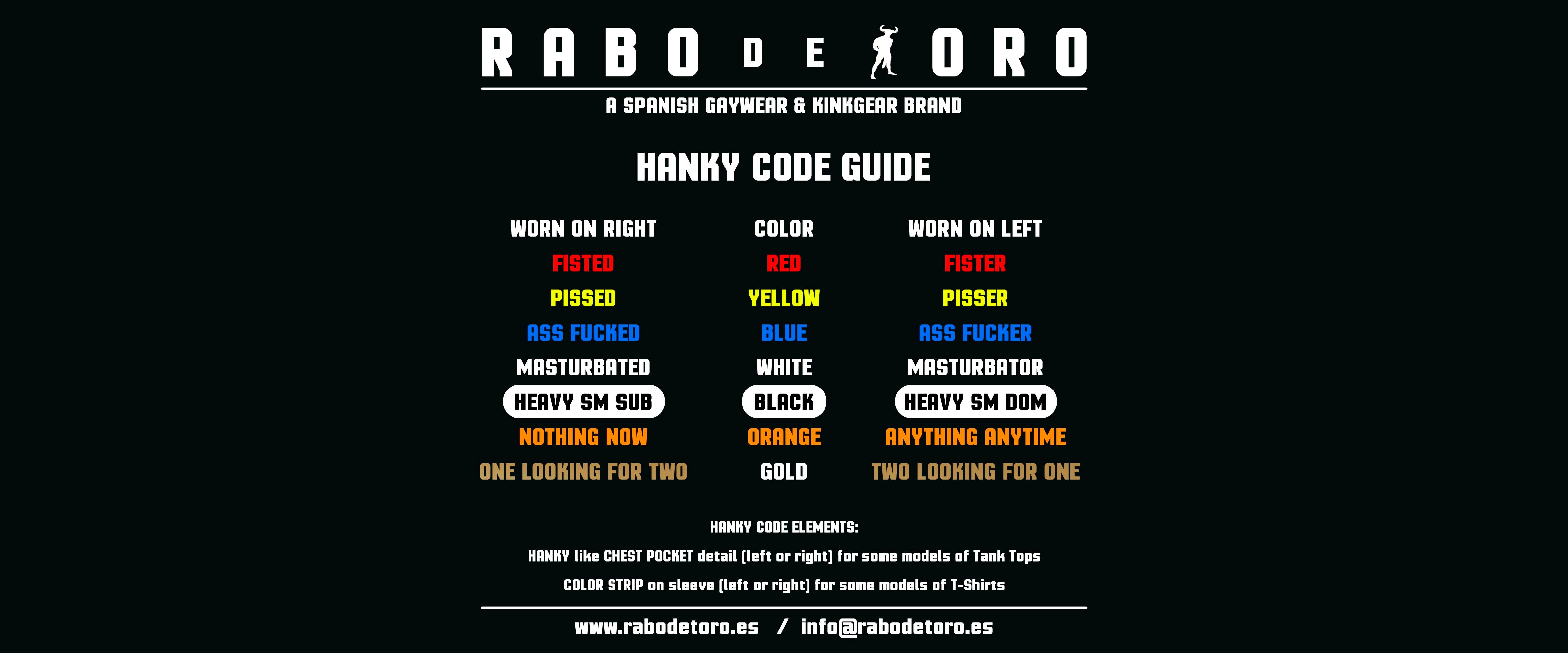 Hanky Code Explained What is The Hanky Code and how to read it – RABO DE TORO