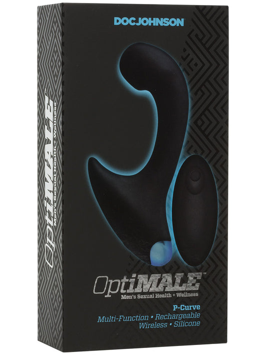 Doc Johnson - OptiMALE P-Curve Wireless Silicone Prostate Massager Black