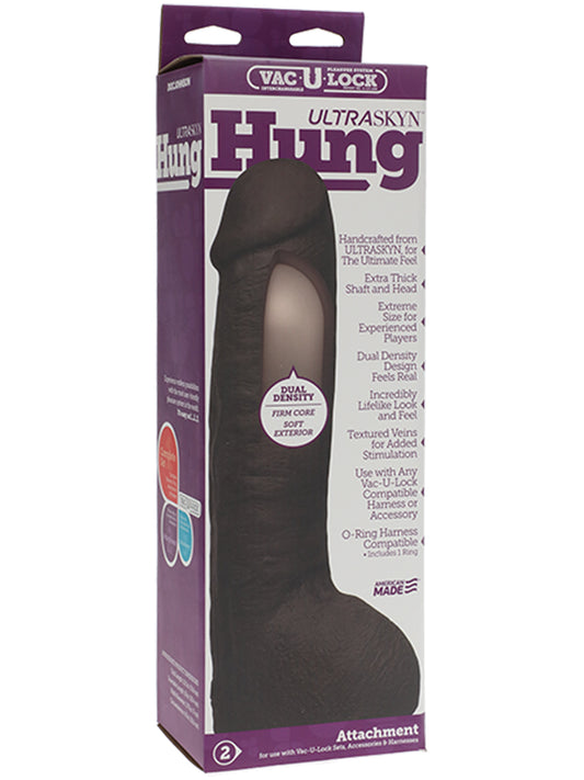 Doc Johnson - Vac-U-Lock Dual Density Realistic UltraSkyn Hung Dildo Chocolate 12.5 in. / 31.8 cm
