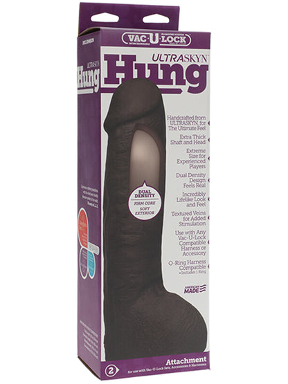 Doc Johnson - Vac-U-Lock Dual Density Realistic UltraSkyn Hung Dildo Chocolate 12.5 in. / 31.8 cm
