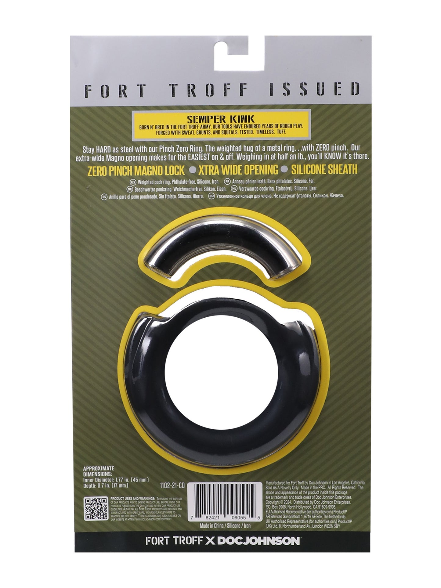 Doc Johnson - Fort Troff Pinch Zero - Magnetic Weighted Cock Ring