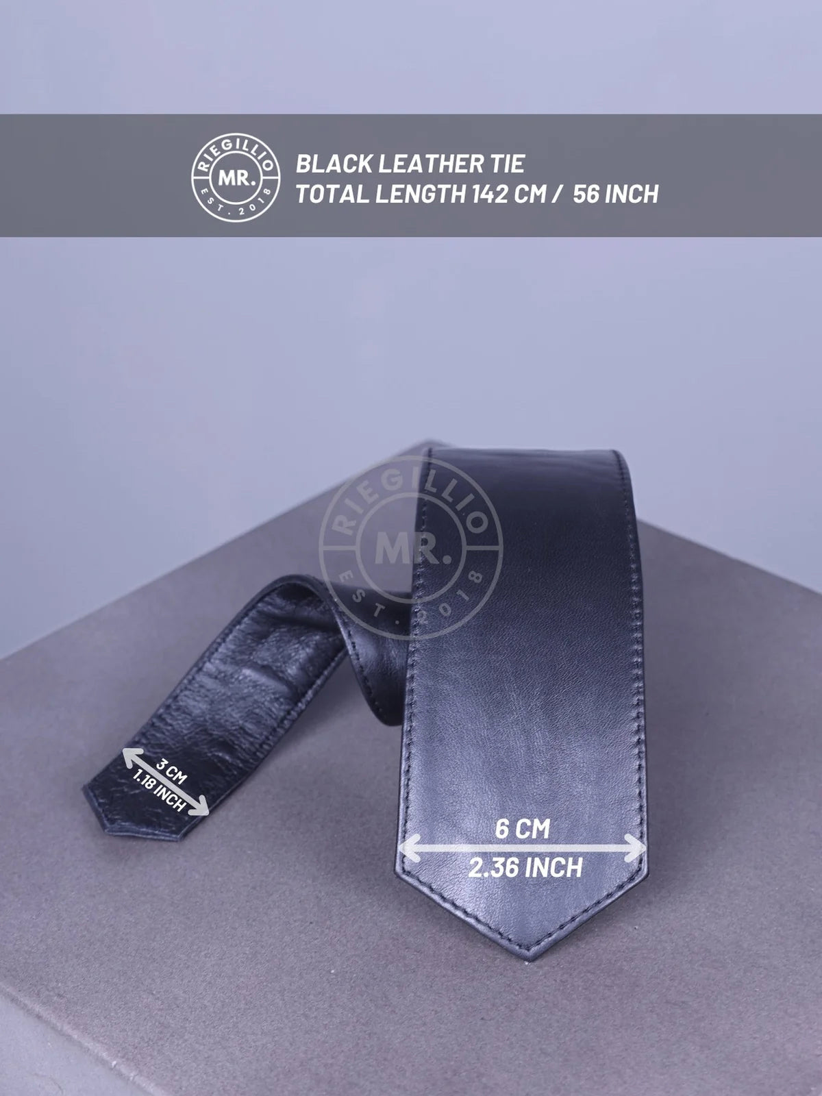 MR. Riegillio - Leather Tie Black