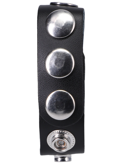 Doc Johnson - ROCK SOLID The Leather 5 Snap Cock Ring