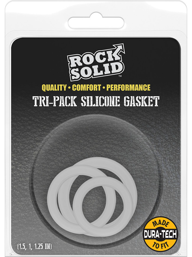 Doc Johnson - ROCK SOLID Tri-Pack de anillos para el pene de silicona 