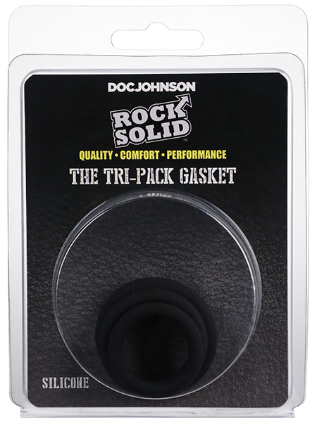 Doc Johnson - ROCK SOLID Tri-Pack de anillos para el pene de silicona 