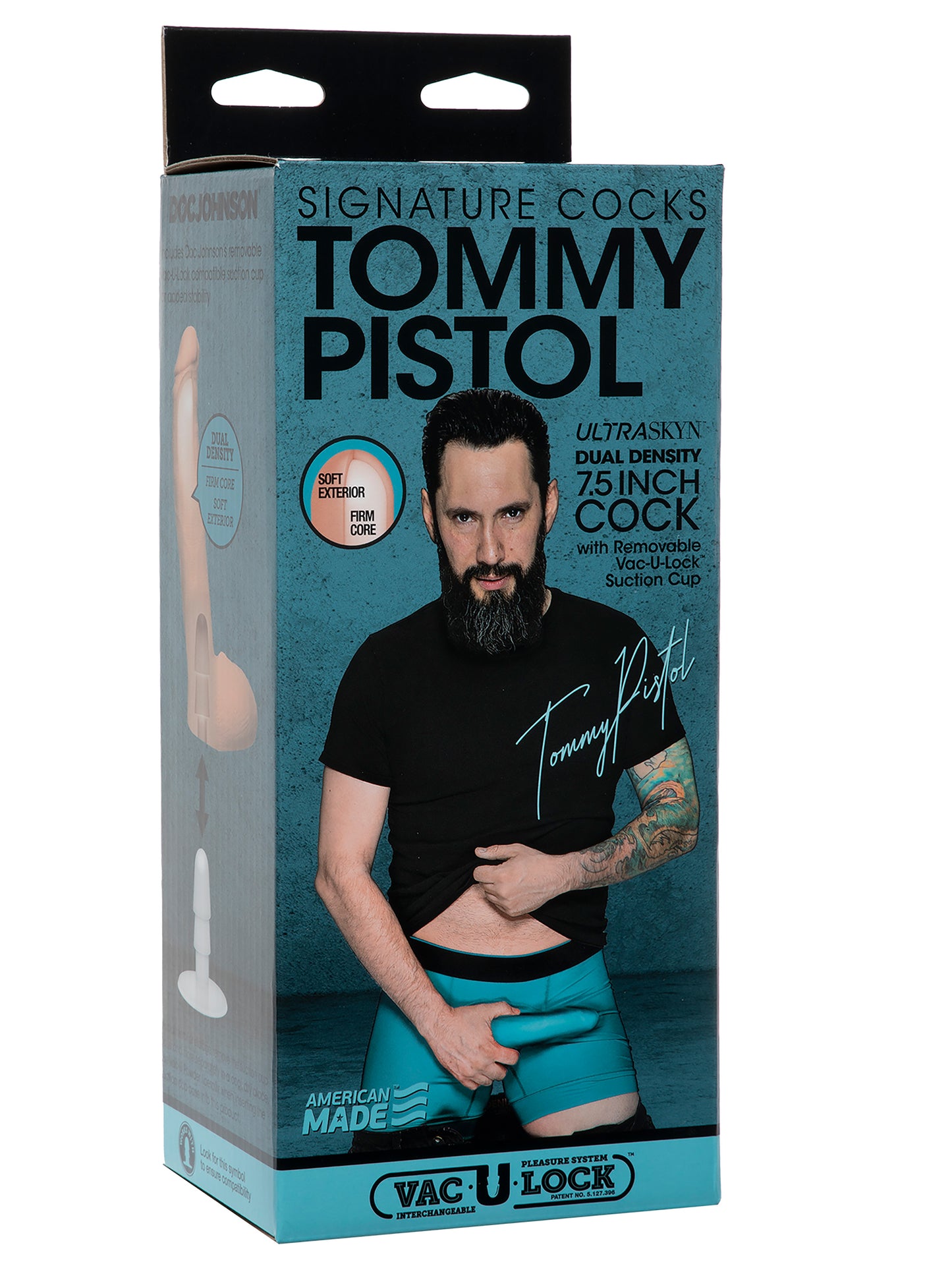 Doc Johnson - Signature Cocks Dildo Realistico Doble Densidad Tommy Pistol 19.7 cm - Color Carne