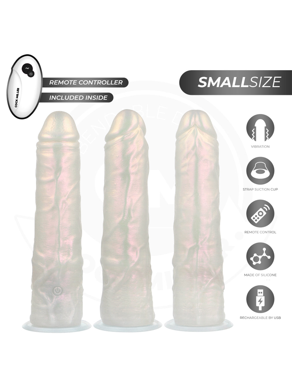 Cock Miller – Consolador de Silicona Hiperrealista – Vibración – Control Remoto – 19,5 cm