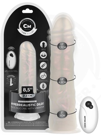 Cock Miller – Consolador de Silicona Hiperrealista – Vibración – Control Remoto – 21,5 cm