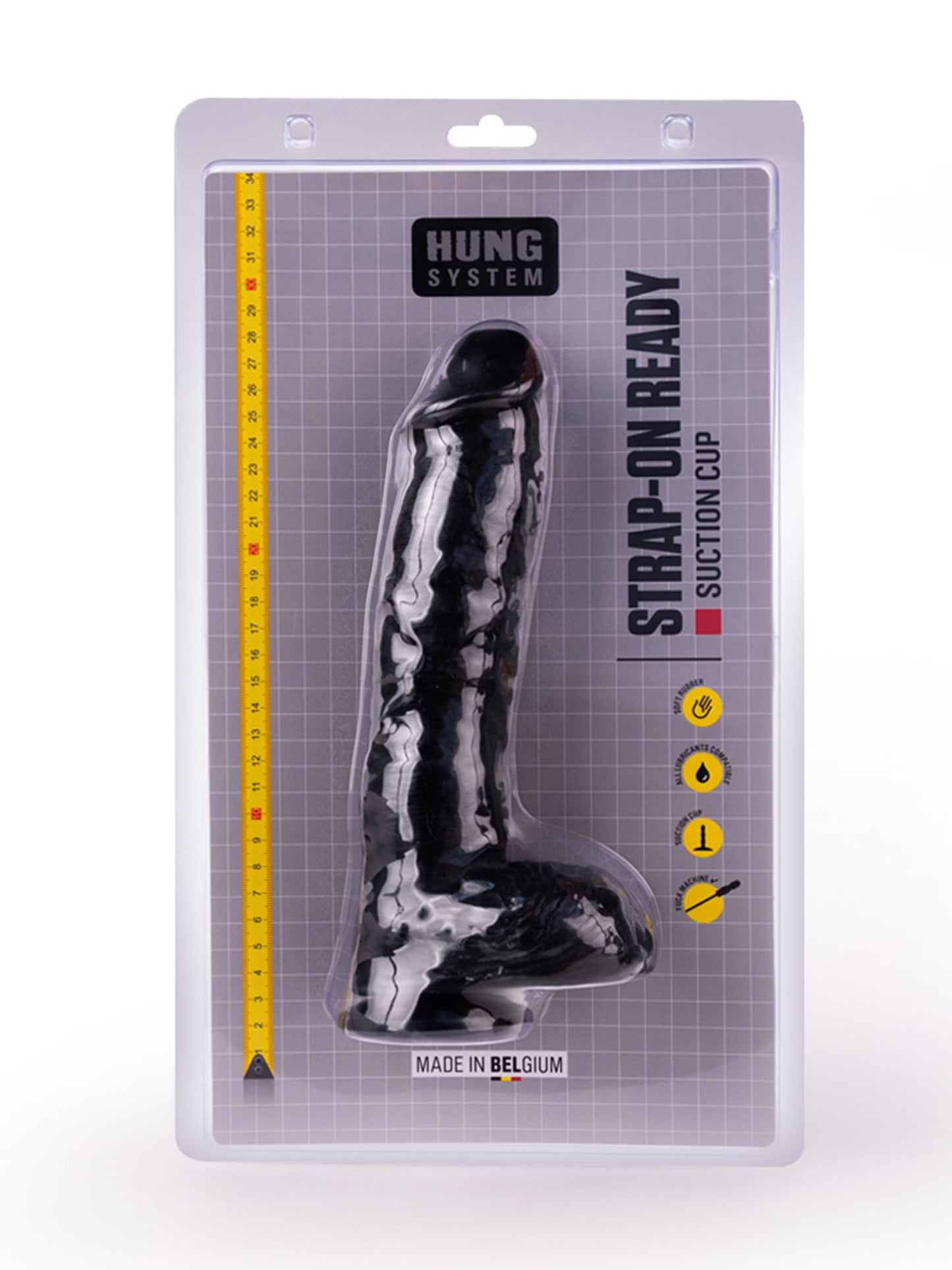 Hung System - Dildo Mickey Pene Realista con Ventosa 24,5 cm - Negro